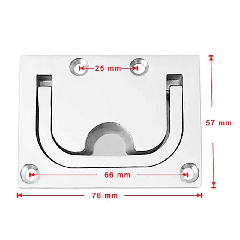 

SS-4PCS Stainless Steel 316 Flush Lift Handle Flush Hatch Lift Ring Hatch Pull Handle Locker Cabinet Boat Marine Hardware