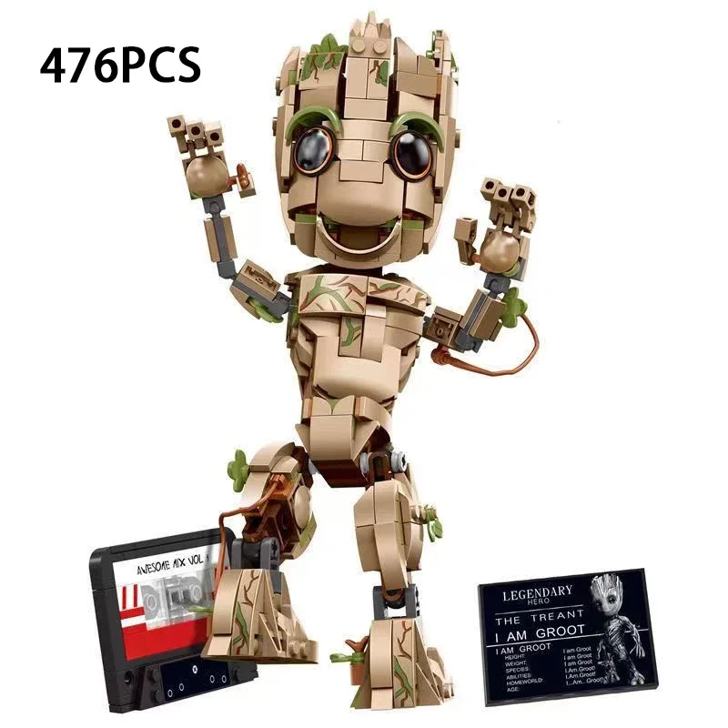 핫토이즈 마블 슈퍼히어로 댄싱 베놈라이즈드 그루트 빌딩 블록 트리맨 피규어 브릭스 호환 76249 76217 76297 선물 어린이용