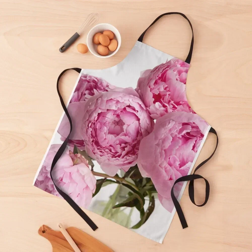 

Gorgeous Pink Peonies Apron Woman Kitchen kitchen clothes Kitchen Household Items Apron