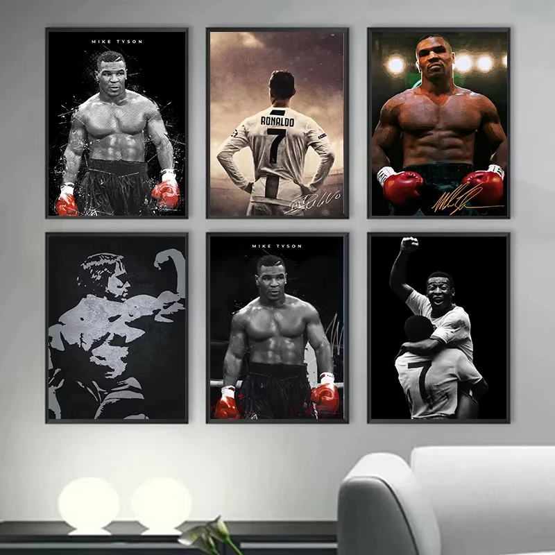 Moderne Elch Boxen Mike Tyson Poster und Druck Kunst Leinwand Gemälde Wand Kunst Bild für Wohnzimmer Dekoration Cuadros