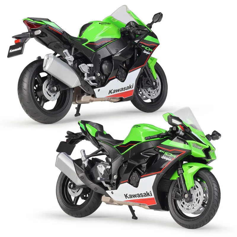 2021 Ninja ZX-10R 1:12 Kawasaki Heavy Locomoti Alloy Motorcycle Model Metal Cross-country Racing Motorcycle Model Kids Toy Gifts