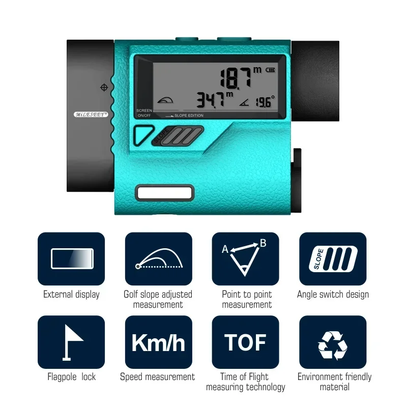 PF3S جولف L-aser Rangefinder تلسكوب 1000 متر صيد الجولف مع قفل العلم والسرعة