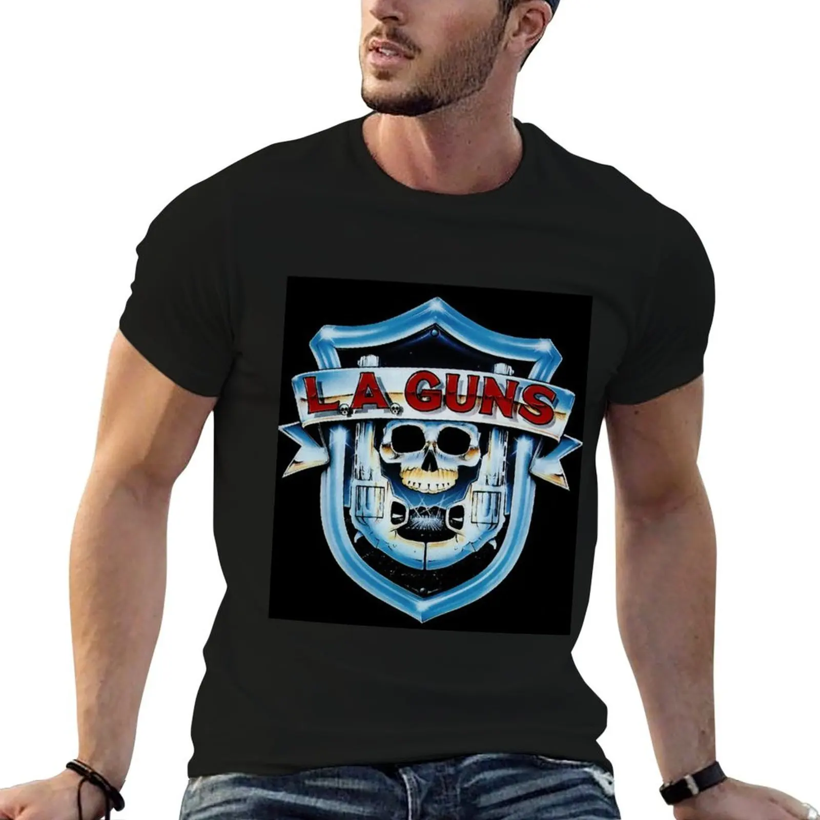 

L.A. shirts for SELLER t t for man print GUNS graphic shirt BEST T-Shirt cotton t man funny tees shirts custom