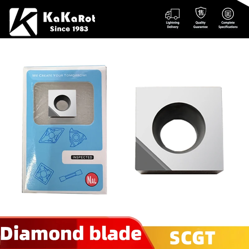 KaKarot SCGT09T302 SCGT09T304 SCGT120402 SCGT120404 Diamond Milling Cutter Insert Aluminum Alloy CNC CarbideTurning Lathe