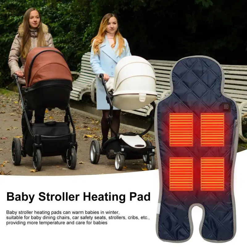 Winter USB Heated Mat Warm Baby Stroller Cushion Universal Child Safety Seat Pad For Baby Dining Chair Pram Essential Supplies