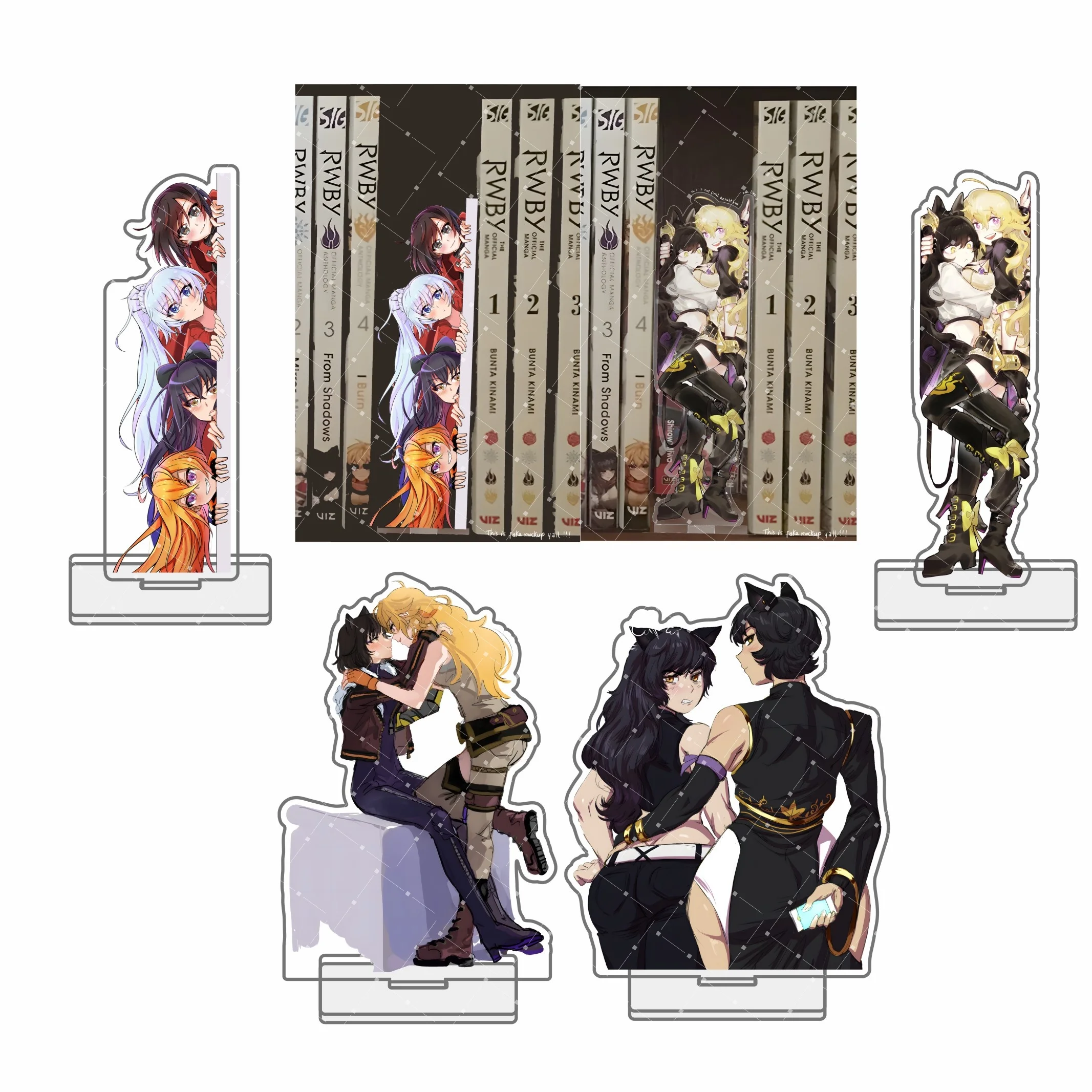 Llaveros de RWBY Bumbleby Blake Yang, sujetalibros de acrílico y figuras coleccionables, adornos de escritorio, regalos de cumpleaños