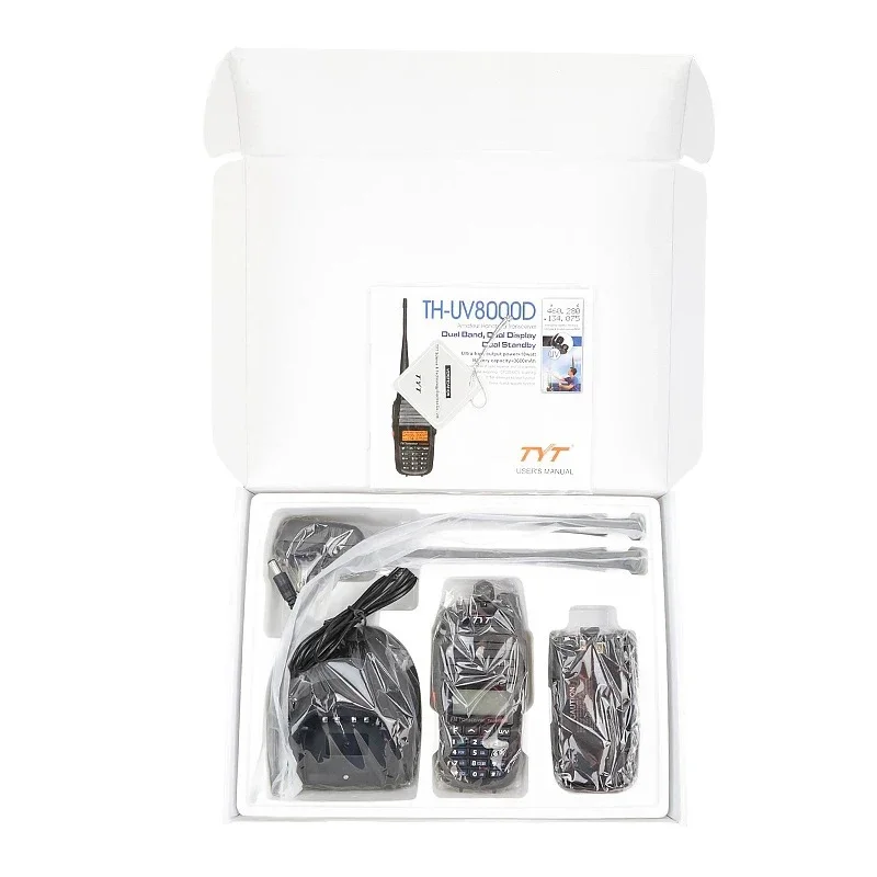 Tyt TH-UV8000D walkie talkie dual band vhf uhf 10w 10km fm transceiver amateur radio 3600mah cross-band repeater funktion radio