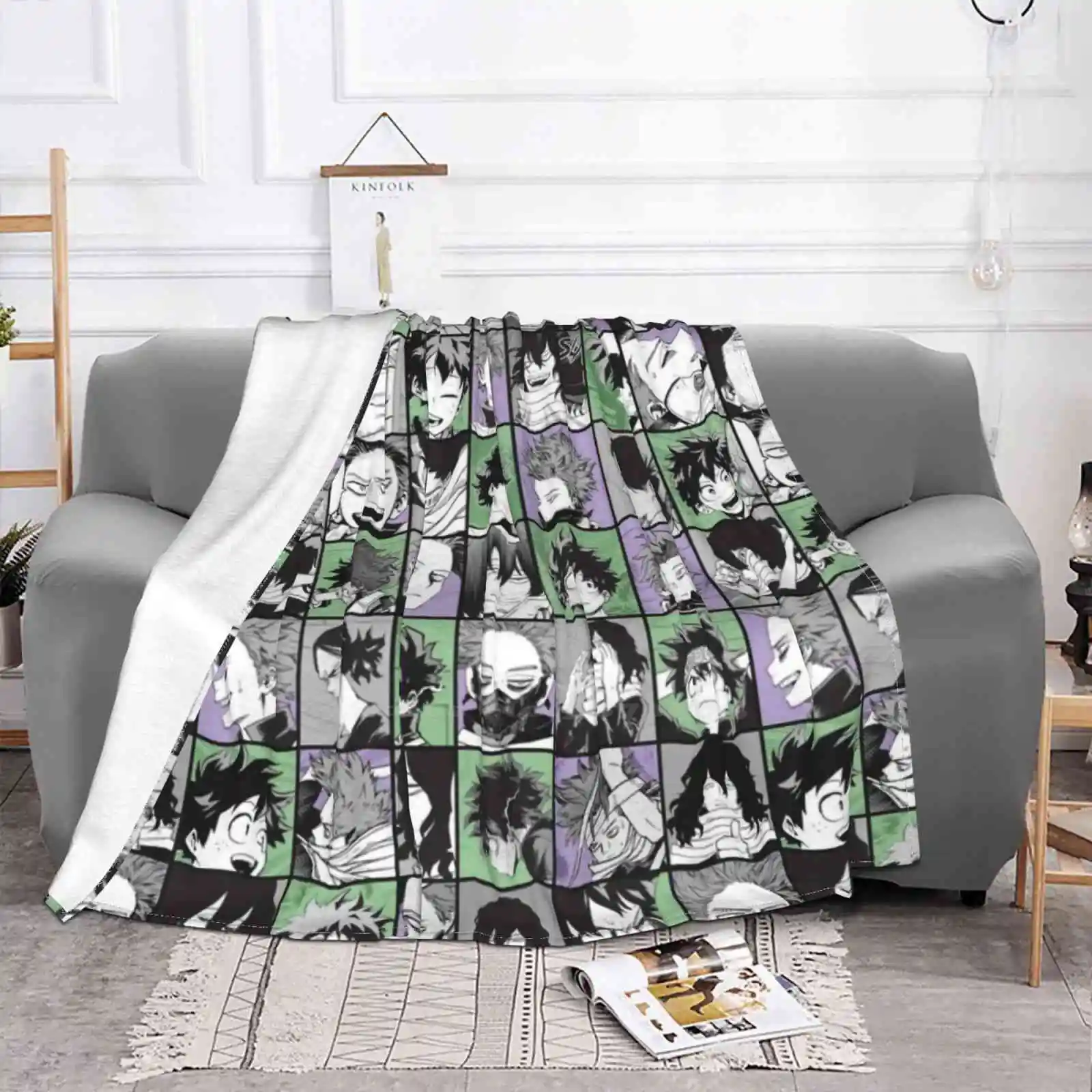 My Favs Four Seasons Comfortable Warm Soft Throw Blanket Anime Manga Mha Bnha Boku No Hero Academia Shota Aizawa Aizawa Shota