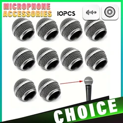 1PC/5PCS/10PCS Microphone Replacement Head Steel For 58 Mesh Handheld Microphone Grill Mesh Head Fits BT 57A 58A