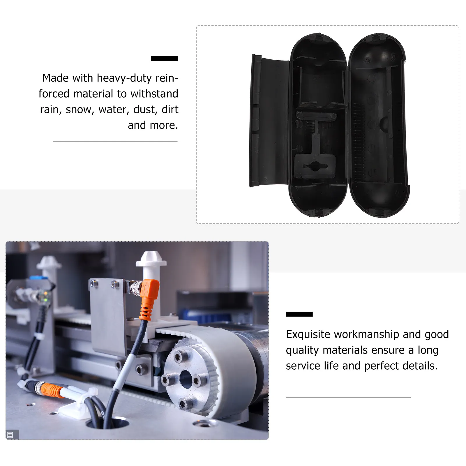 1Pcs Waterproof Cable Junction Box Compact Light Weight Outdoor Cord Safety Cover for Socket Plug Power Cords Electrical