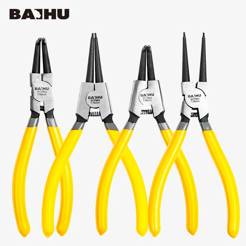 BAIHU 5-In Circlip Pliers,Needle nose Pliers，Retaining Ring Pliers，for Removing Installing Puller Locking Rings Shafts