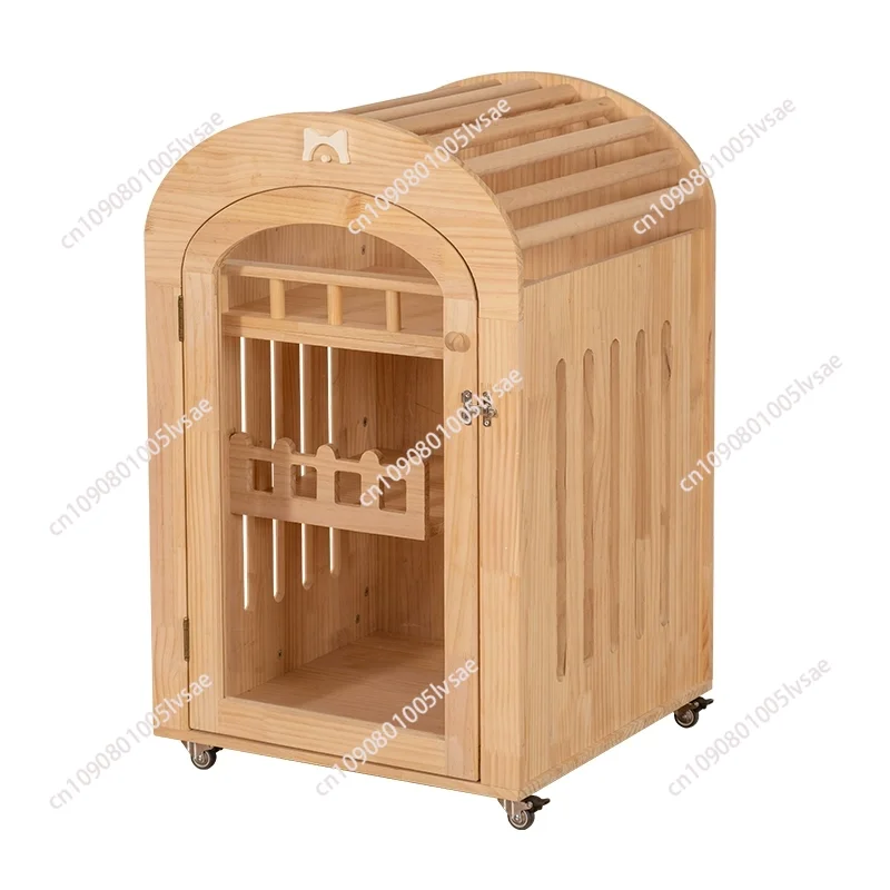 

Cat villa solid wood home indoor pets, cage, small house cat house, cat nest house