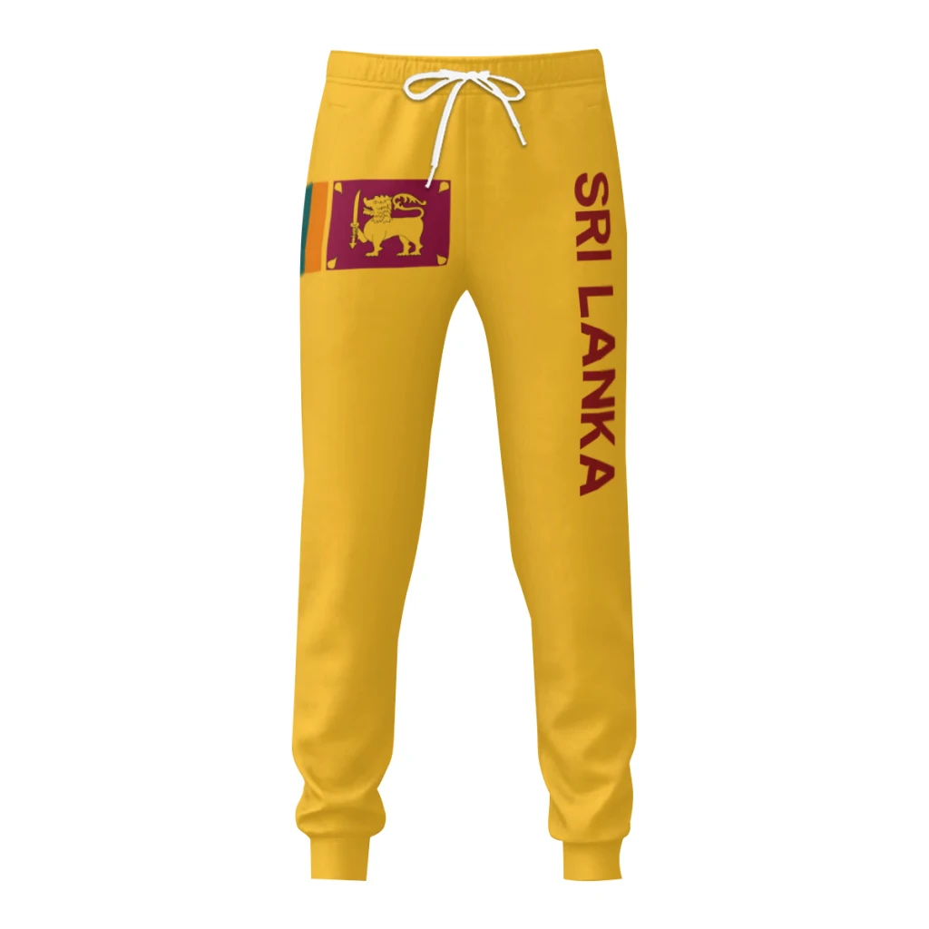 Mens Sweatpants Sri Lanka Flag Pants with Pockets Joggers Soccer Football Multifunction Sports Sweat With Drawstring