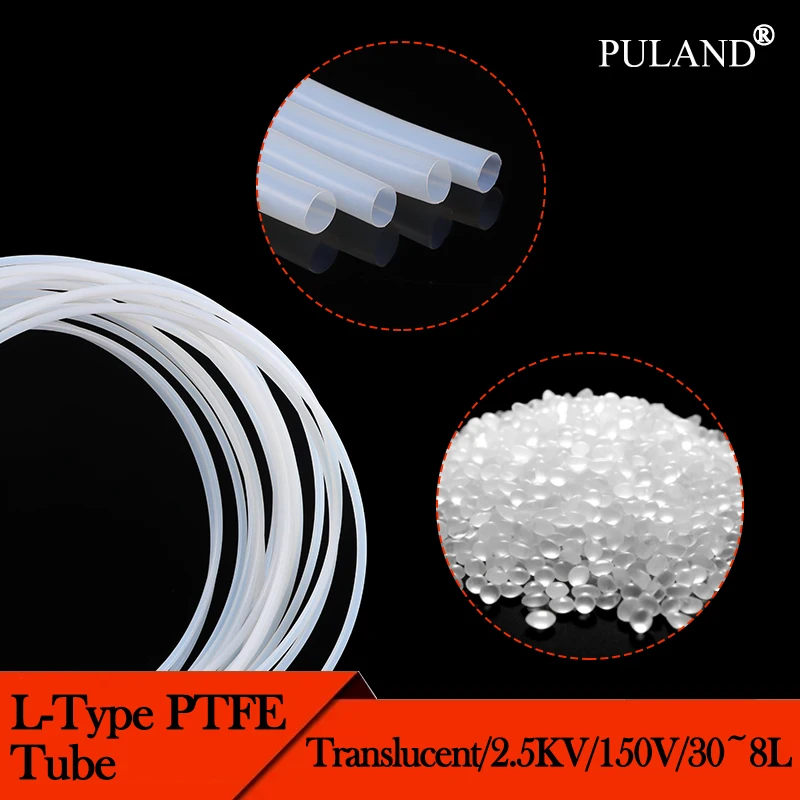 1 ~ 100m Translucent PTFE Tube 30L ~ 0L F46 Insulated Capillary Heat Protector Temperature Corrosion Resistant Pipe 2.5KV 150V