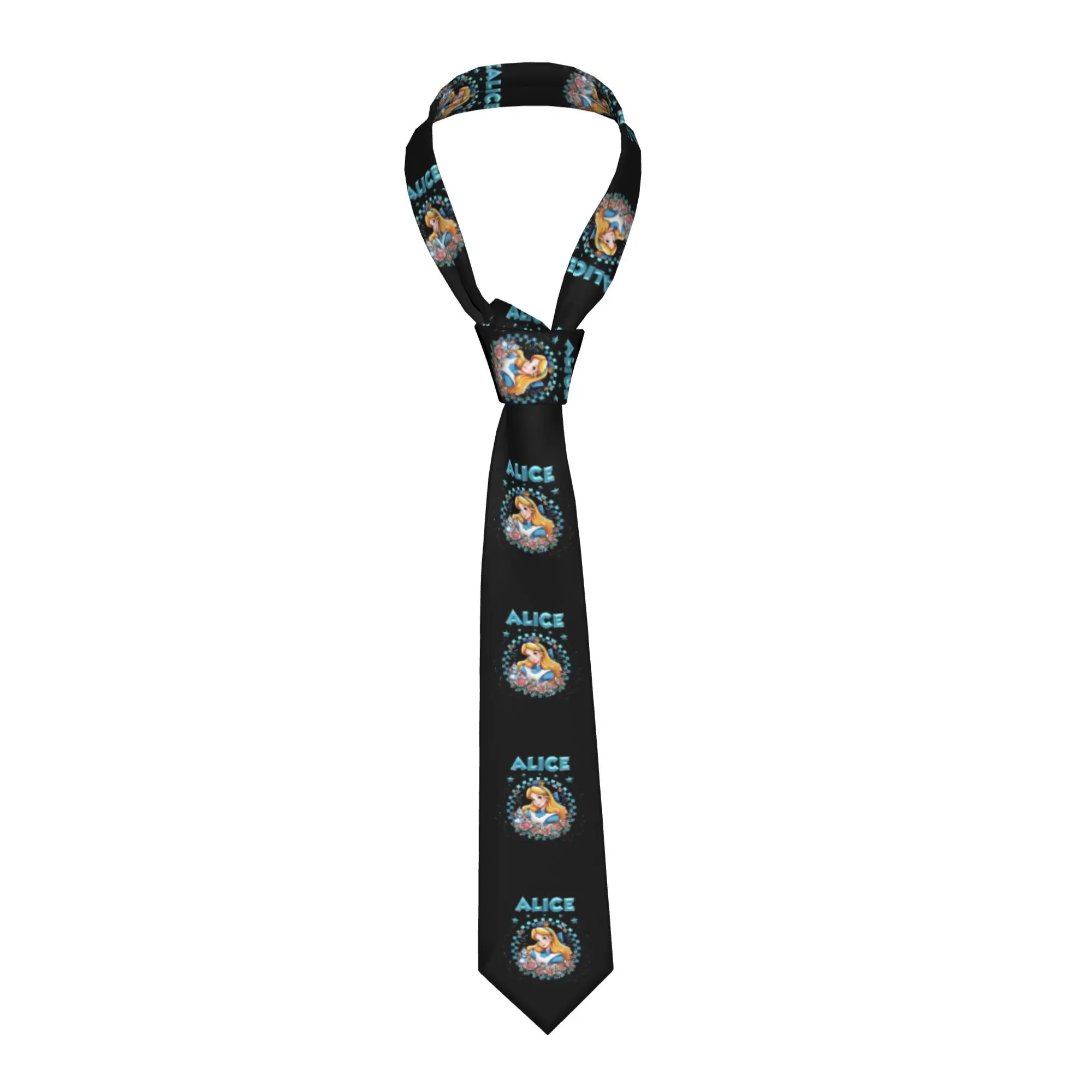 Formal Alice in Wonderland Tie for Business Custom Men  Necktie