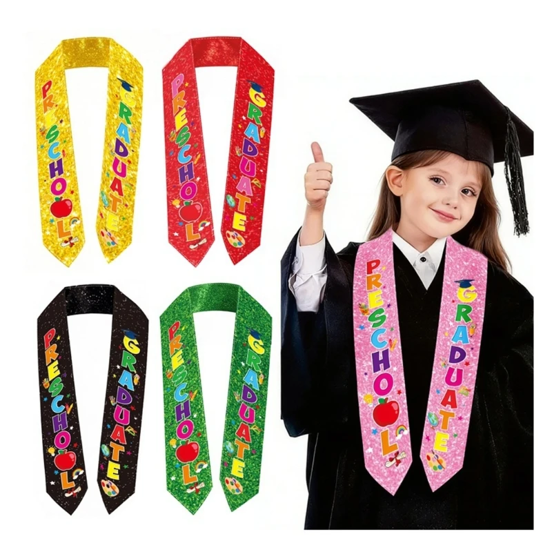 367C Childrens Graduation Sash Bright Prints And Safe Graduation Party Sash