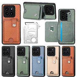 Magnetic Cards Solt Wallet Vertical Bag Case For Xiaomi Redmi Note 13 12 Pro Plus 11s 10 14 13 Lite 12T POCO X4 X5 F5 5G Cover