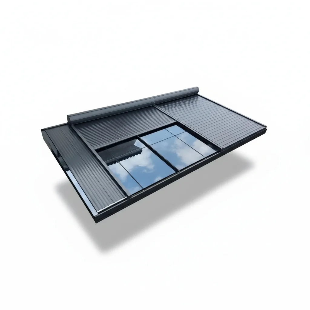 Aluminum Awning, 6063-T5 Outdoor Sun Shade Canopy, Electric Roller Blinds with Remote APP Control, Waterproof Patio Shading