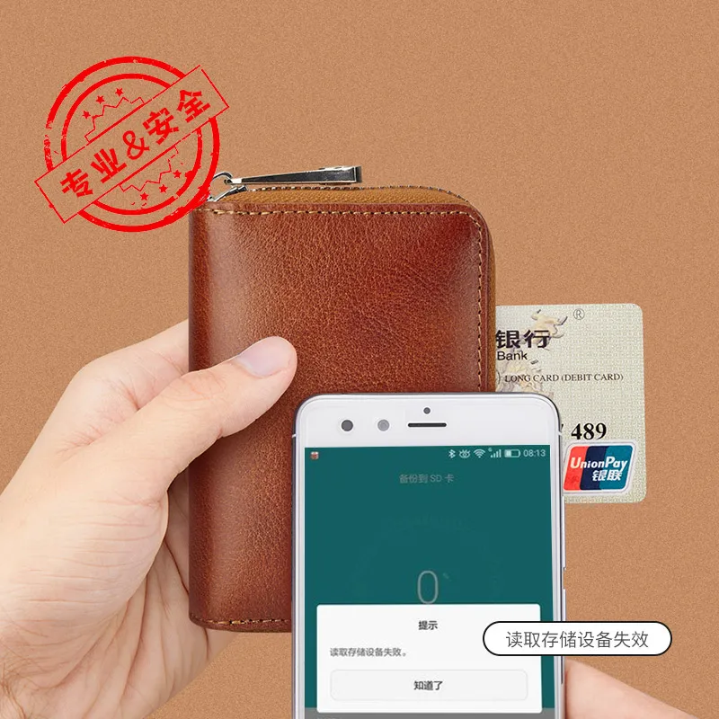 WILLIAMPOLO Small Men's Wallet Leather Men's Anti THeft Wallet For Card Document Holder Side Purse Male Thin Purse Boy