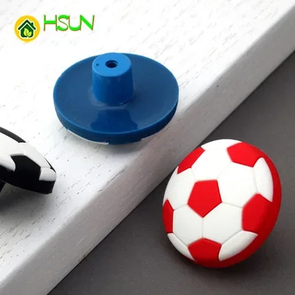 2Pcs Cartoon football handle Hand-in-Hand Shoe Cabinet Door drawer Environmental Protection Soft Rubber European Rural  handle