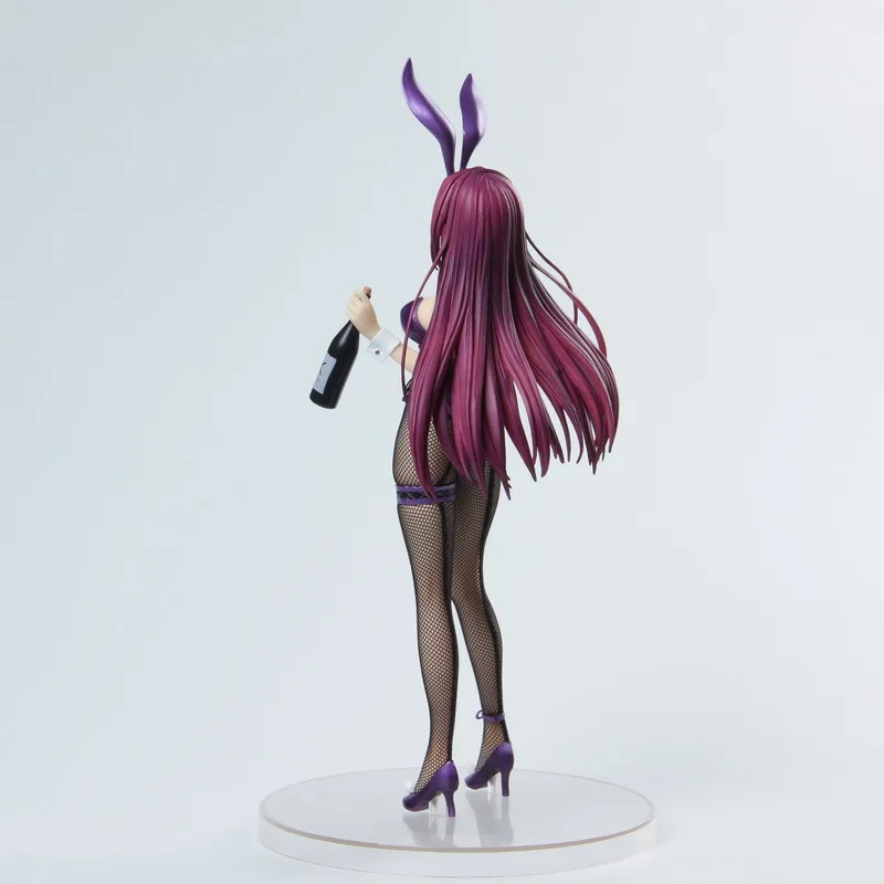 28Cm Anime Lot/Grand Order Scathach 1/7 Sashi Ugatsu Bunny Ver Zacht Lichaam Zwart Zijden Bar Model Speelgoed Geschenkcollectie Aciton Figuur