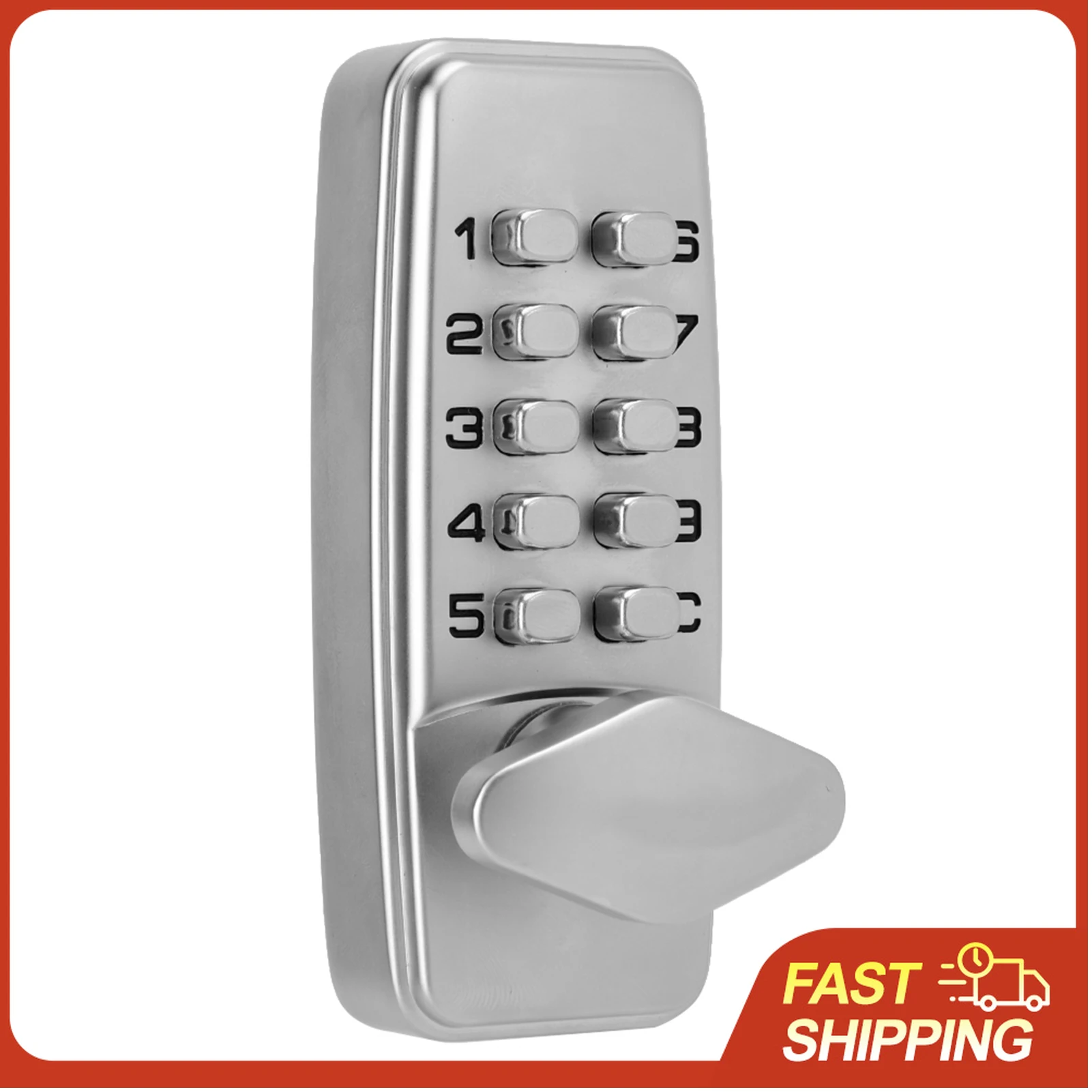 

2-4 Digit Mini Mechanical Code Lock Waterproof Zinc Alloy No Battery for Indoor Outdoor Cabinet Door Security