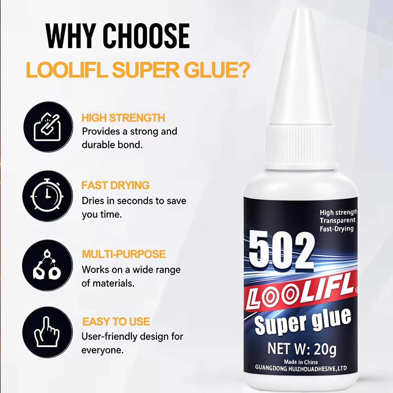 Fast Drying Repair 502 Super Glue Extra Strong Instant Adhesive Multi Purpose For Daily Ceramic Wood Glass Home Party Decor Bond