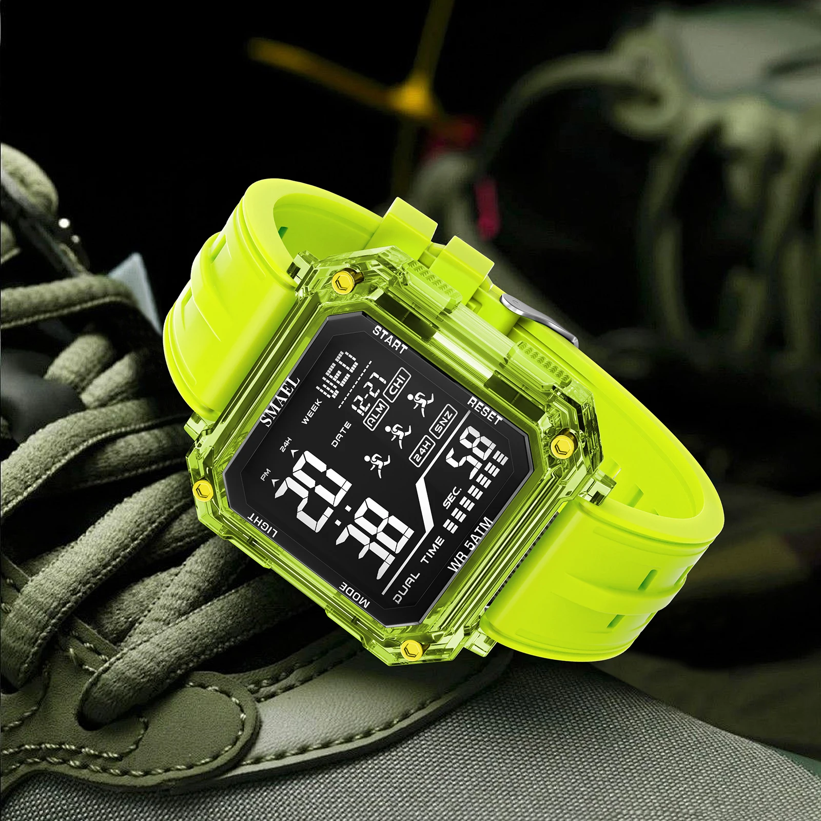 SMAEL Brand 8129 Waterproof Dropshipping Watch Alarm Clock Luminous Young Fashion business Quartz Sport Wristwatches view 3