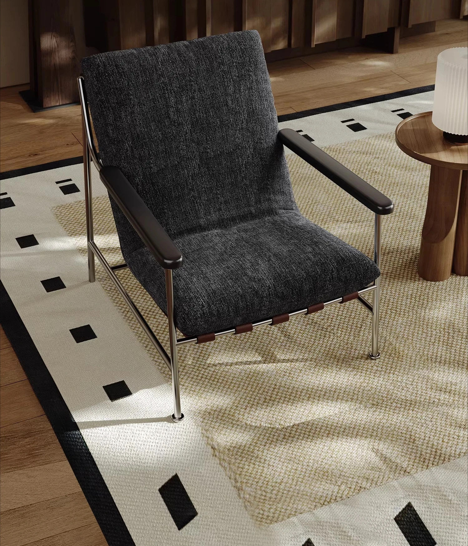 

Medieval Fica casual sofa chair removable and washable down filled modern light luxury living room retro designer recliner