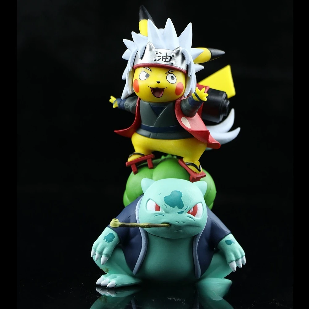 

Hot Sale Chibi Pokemon Figure Set Pikachu & Bulbasaur Fun Collectible Model Desktop Decor Gift for Anime Fans