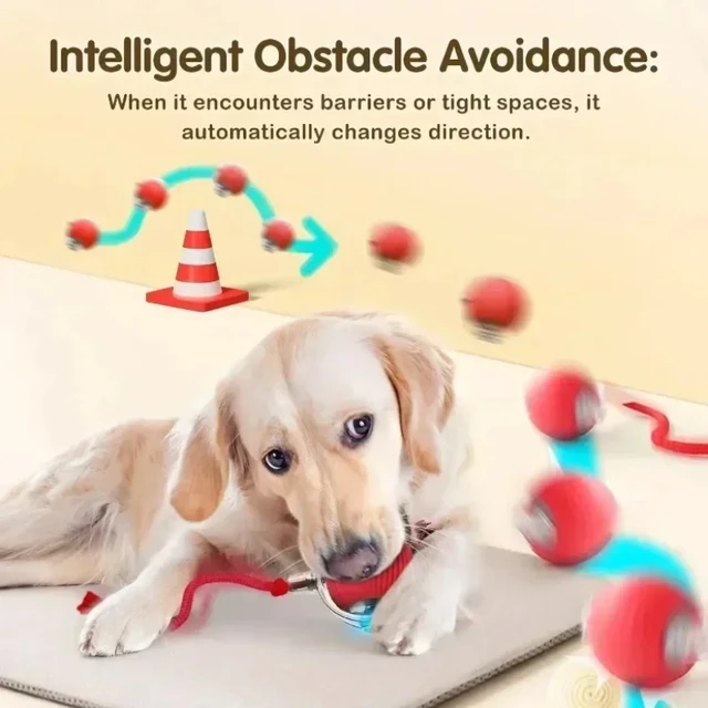 Cat Interactive Ball Toy, Automatic Rolling Ball with Tail, Rechargeable Smart Pet Interactive Toy, Intelligent Mouse for Cat 5 Cat Interactive Ball Toy, Automatic Rolling Ball with Tail, Rechargeable Smart Pet Interactive Toy, Intelligent Mouse for Cat 5