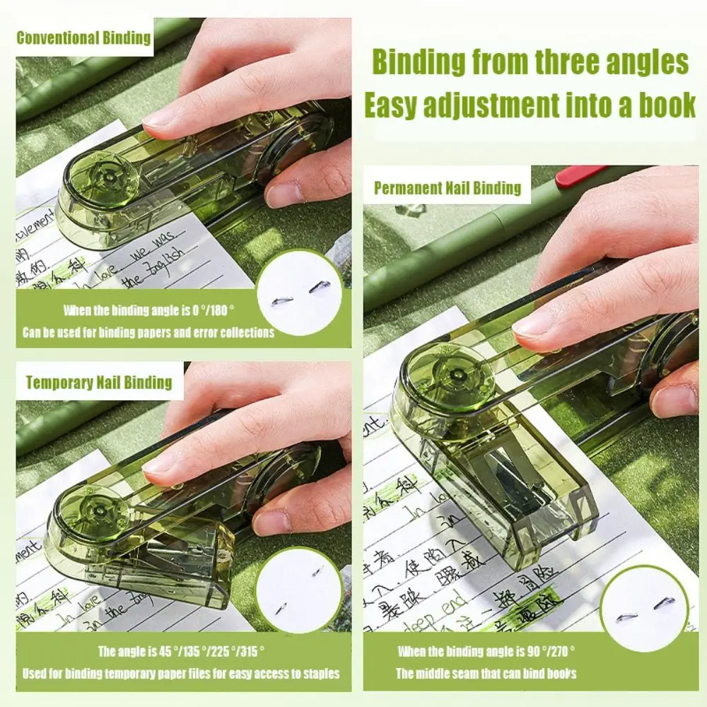 Use 24/6 26/6 Staples Stapler 360 Degree Rotary Heavy Duty Long Stapler Effortless Multifunction Bookbinding Machine