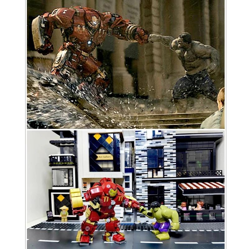 Anti-Hulk Mecha Model MOC Bouwstenen Superheld Film Randapparatuur Robot Kinderen Educatief Assemblage Speelgoed Cadeau & Decoratie