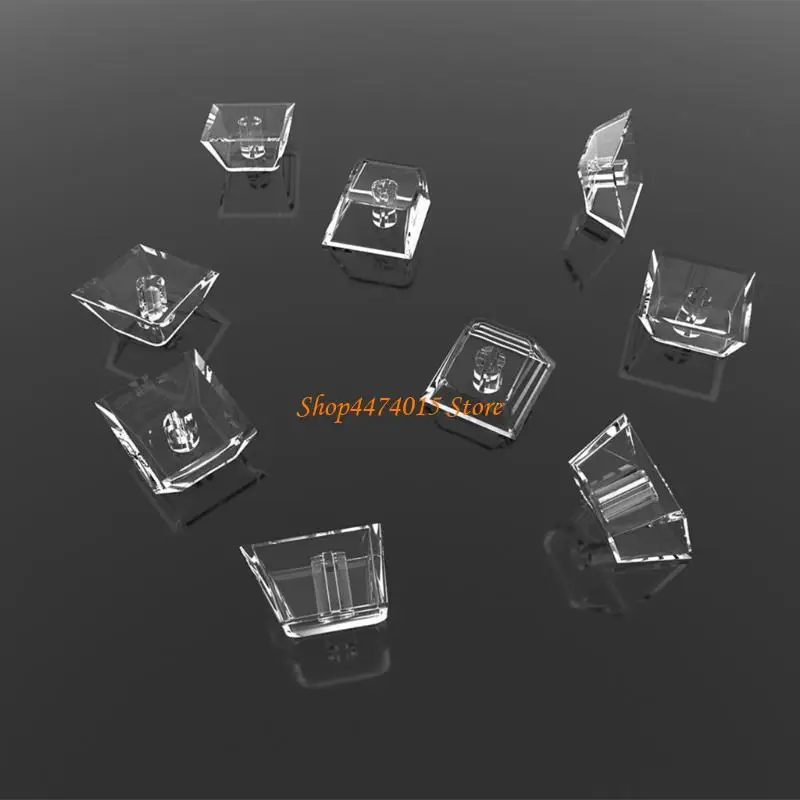 

K1AA Crystal Keycaps 1U Blank Backlit Keycaps Compatible for Content Switches