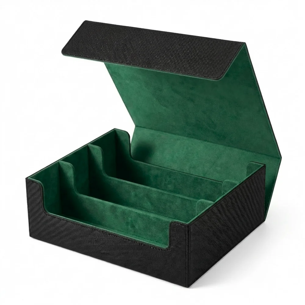 Esthetische opbergbox voor 1800+ kaarten, PU lederen organizer met magneetsluiting voor Kpop fotokaarten, TCG Yu-Gi-Oh verzamelkoffers, cadeau's - afbeelding 2