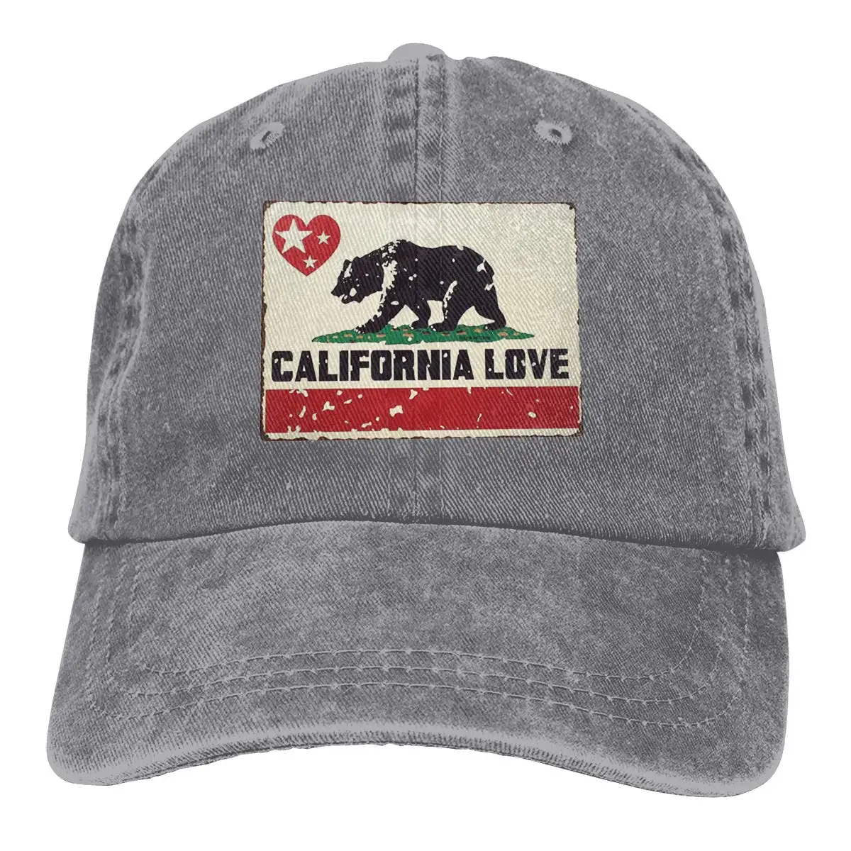 

Bear California Love Star Baseball Dad Cap Adjustable Classic Sports Cap Men Women Hat Breathable Hip Hop Sunshade Hat For Daily