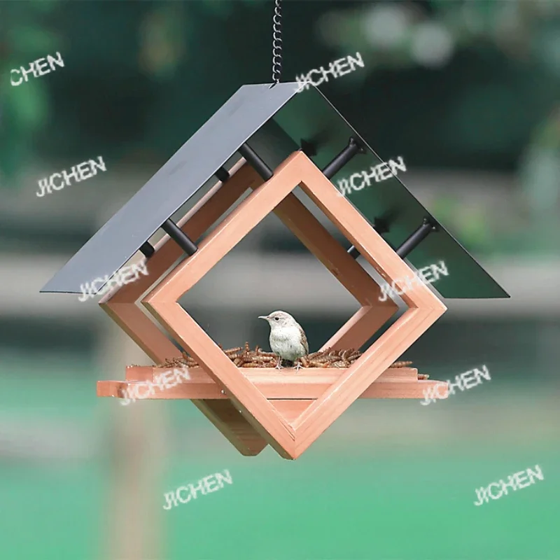 

XHX Красивая подвесная декоративная металлическая кормушка для птиц