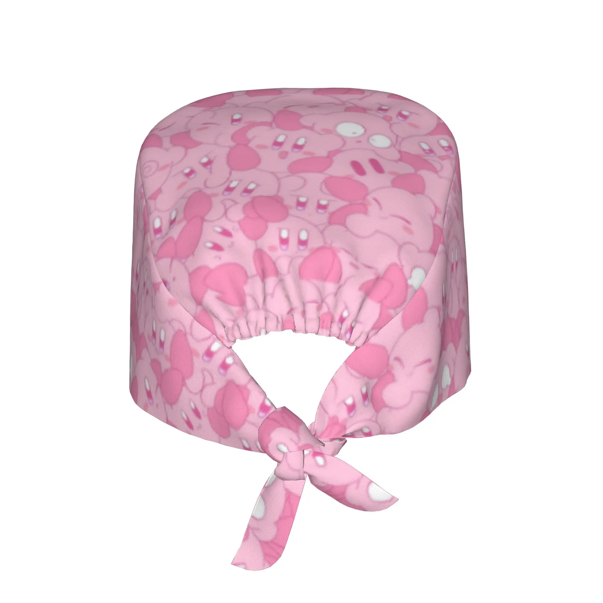 Custom Kirbys Cartoon Game Cleaning Working Cap Cool Men Women  Scrub Cap Surgicals Hat Nurse Scrubs Hat Nurse
