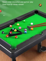 Mini Tabletop Pool Home Parent-Child Interaction Desktop Billiards Sets Balls Sports Toys for Xmas Gift Family Fun Entertainment