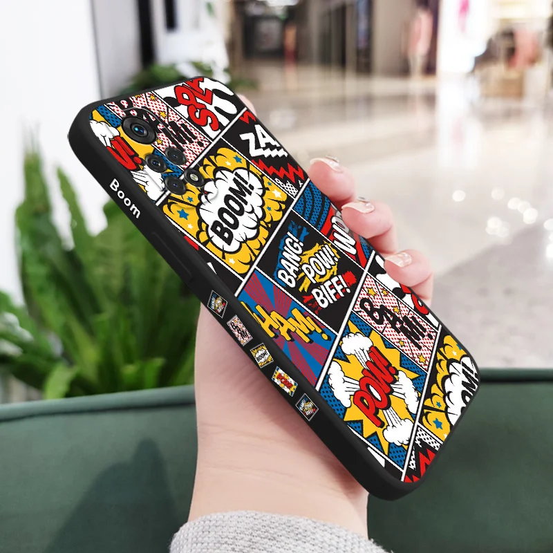 Custodia per telefono con grafico marea per Xiaomi Redmi Note 13 12 12S 11 11S 10 10T 10S 9 9S 8 7 Pro Plus 4G 5G Cover in Silicone liquido