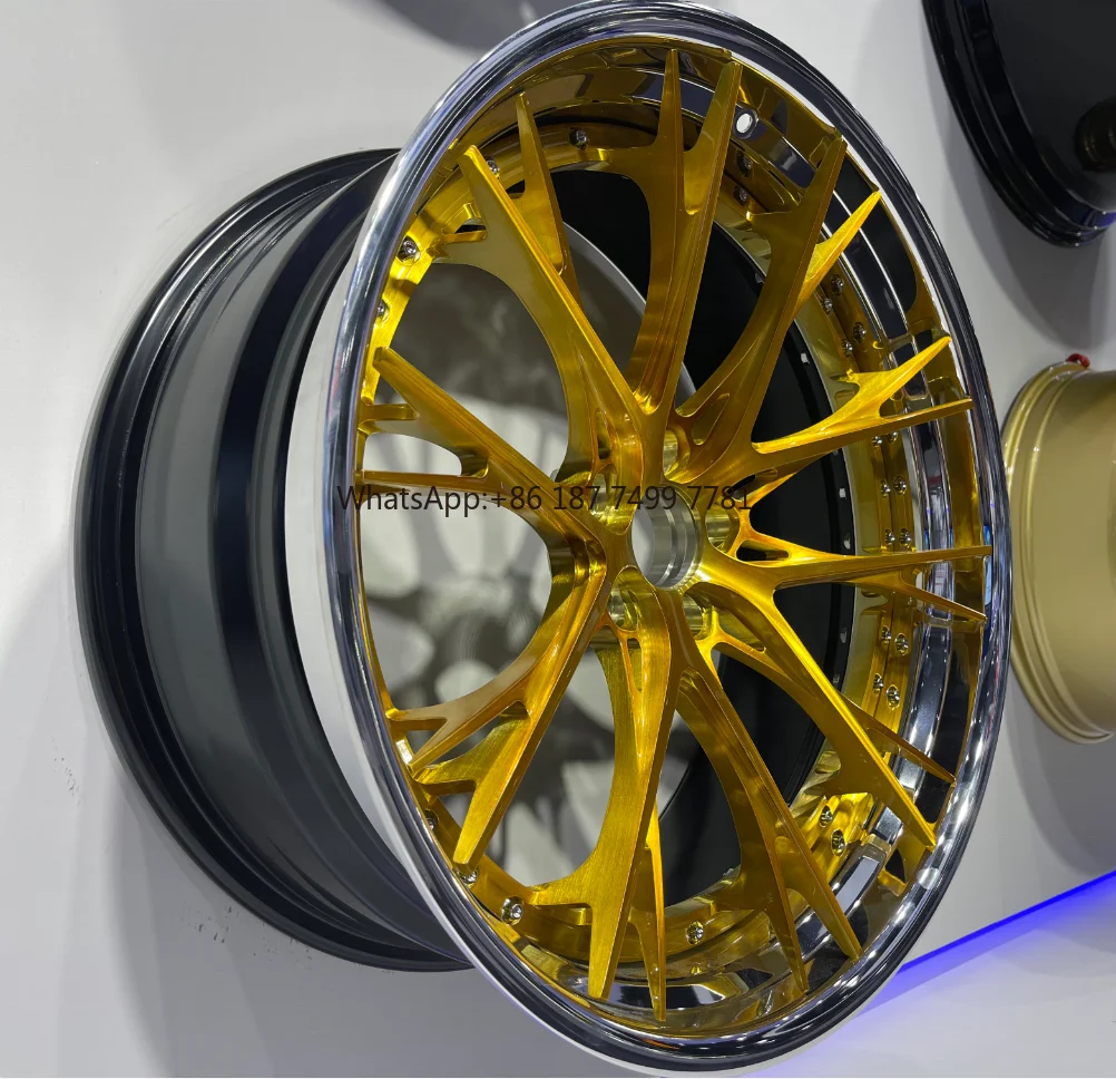 

High Quality 3 Pieced of Forged Wheels 15 16 17 18 19 Inch Alloy Car Wheels 9.5J 10.5J 11.5J 12.5J 13J 13.5J Brushed