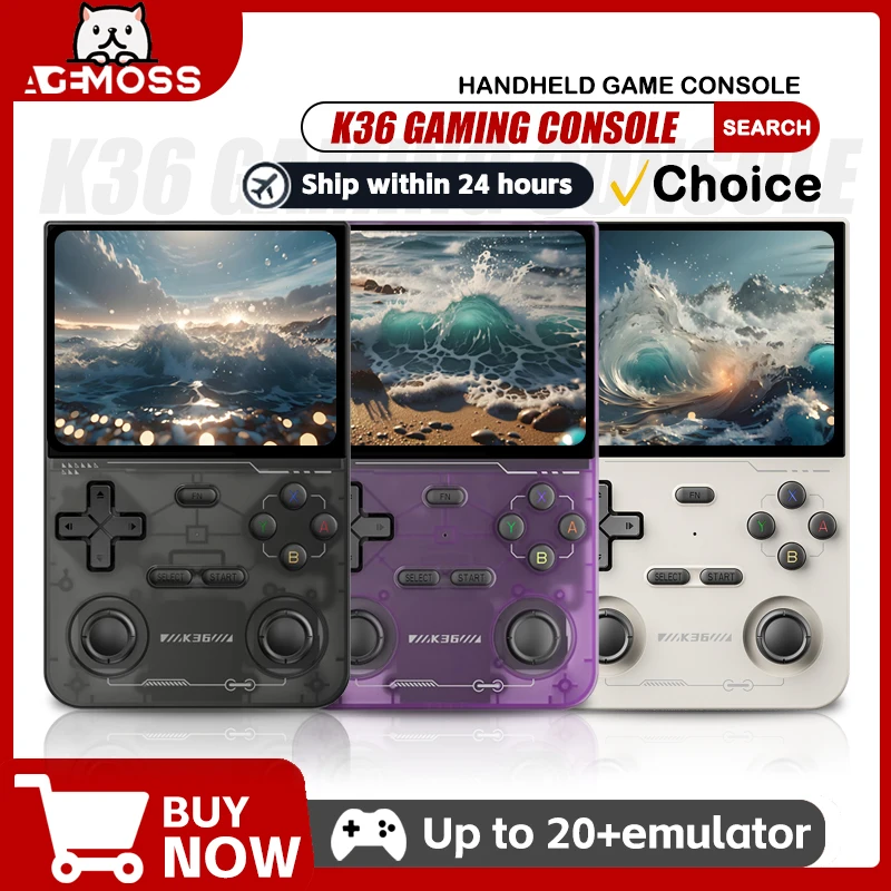 

Retro Handheld Game Console k36 3 5 Inch IPS Screen 64GB Portable Gaming Device with Built in Games