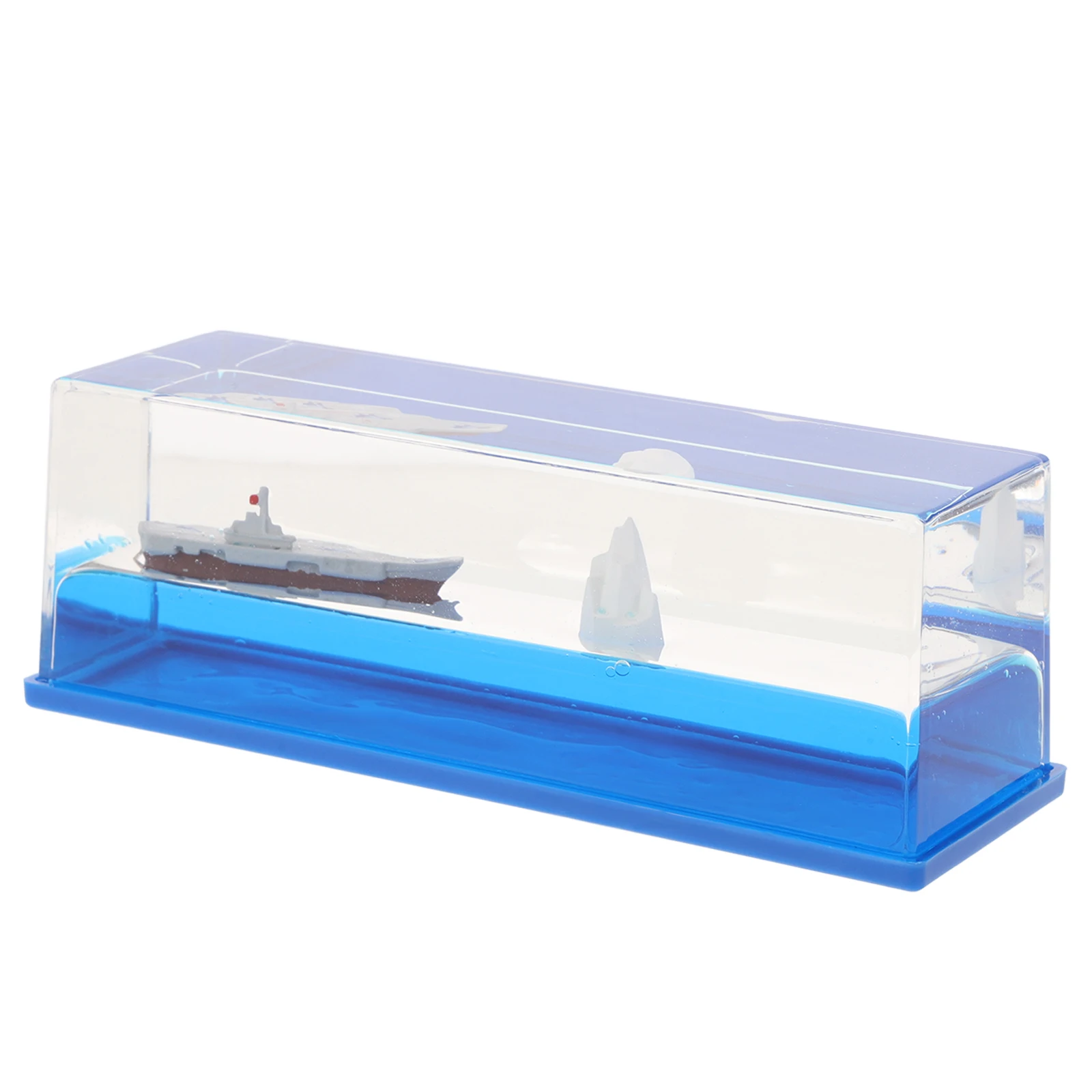 

Cruise Ship Ornaments Fluid Drift Aircraft Carrier Bottle Floating Desk Decor Statue Model Office Toy Gift Ornament