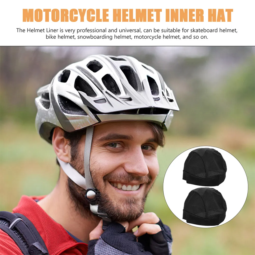 

2Pcs Summer Windproof Sun Protection Breathable Liner Elastic Skull Hat Inner Cover for Cycling Outdoor Riding