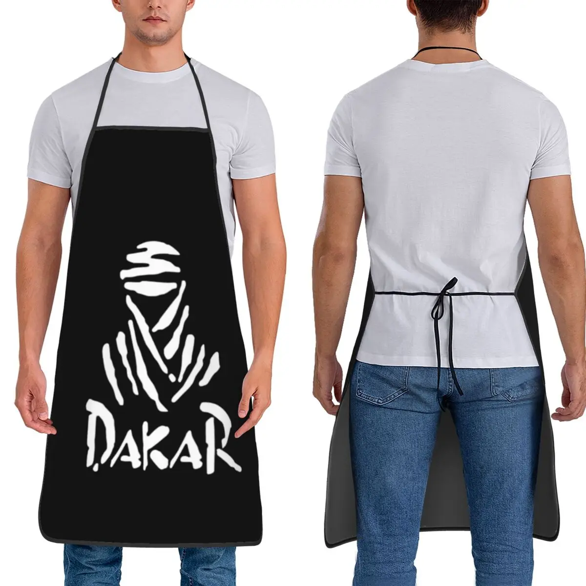 

Dakar Rally Motorcycle Aprons Chef Cuisine Tablier Waterproof Bib Kitchen Cleaning Pinafore for Women Men Painting