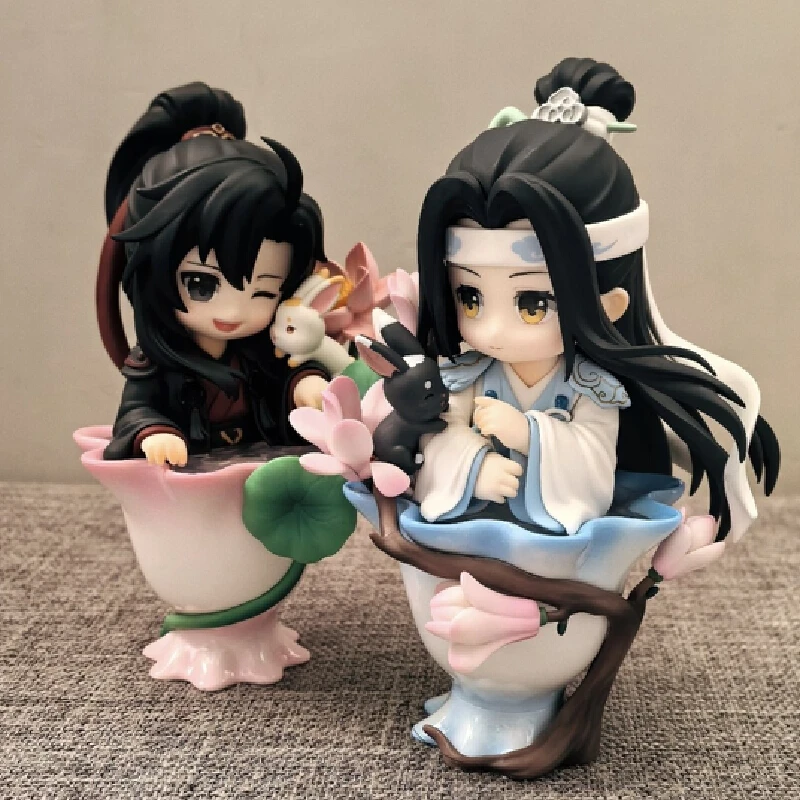 

Spot Original Mo Dao Zu Shi Porcelain Rhyme Flower Language Trendy Play Blind Box Lan Wangji Wei Wuxian Anime Peripheral Toys