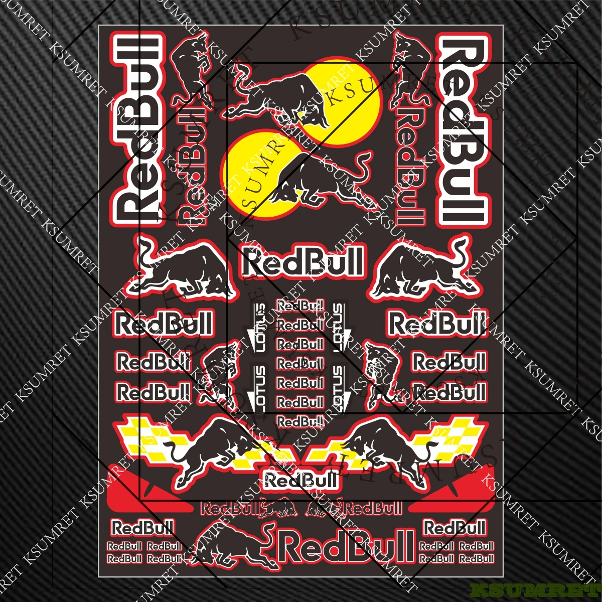 

Виниловые наклейки для мотоцикла Red Bull, наклейки с логотипом на бак, водонепроницаемый набор