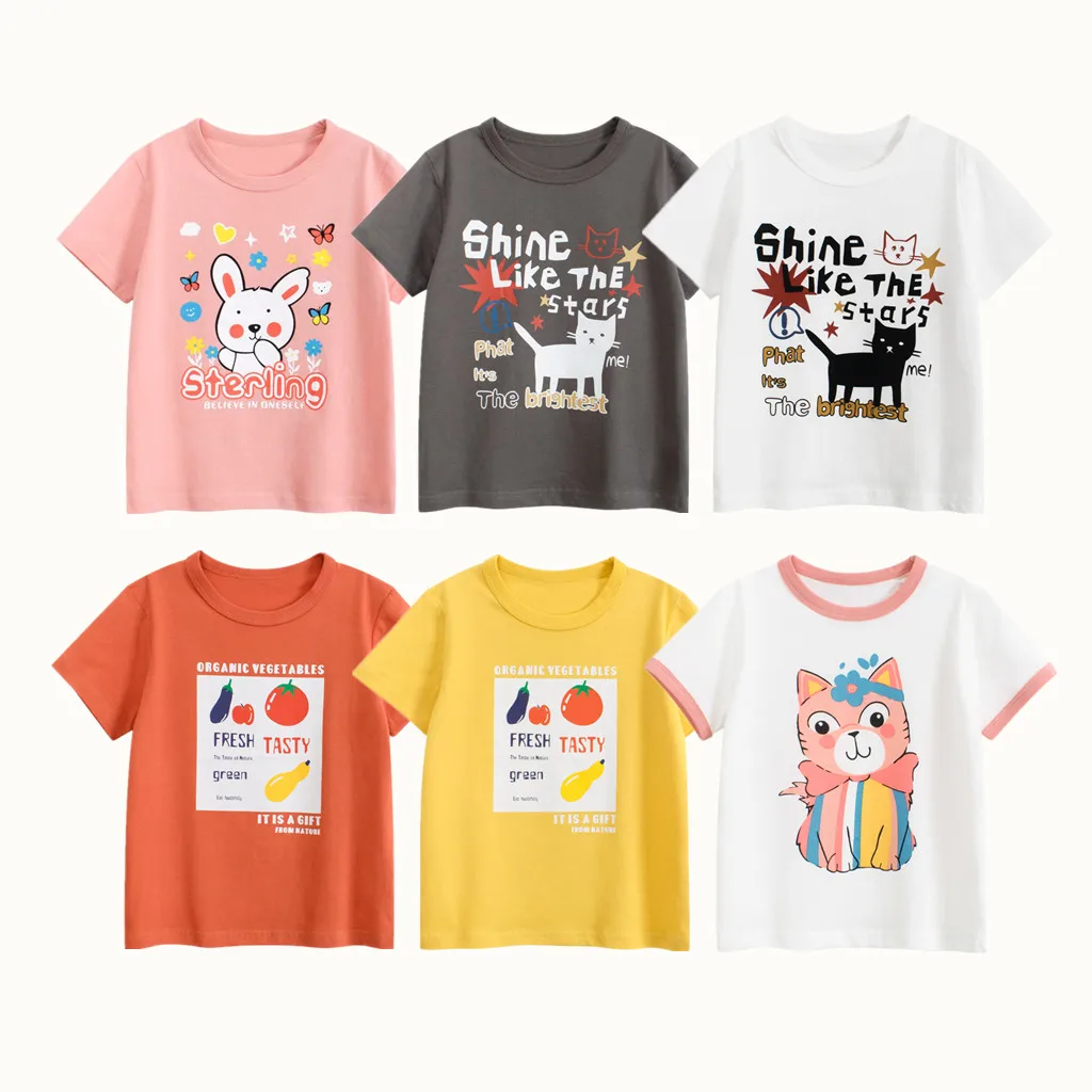 2025-criancas-menina-dos-desenhos-animados-camisetas-bonito-gato-coelho-roupas-para-menino-100-algodao-criancas-meninas-manga-curta-casual-esporte-topo-t