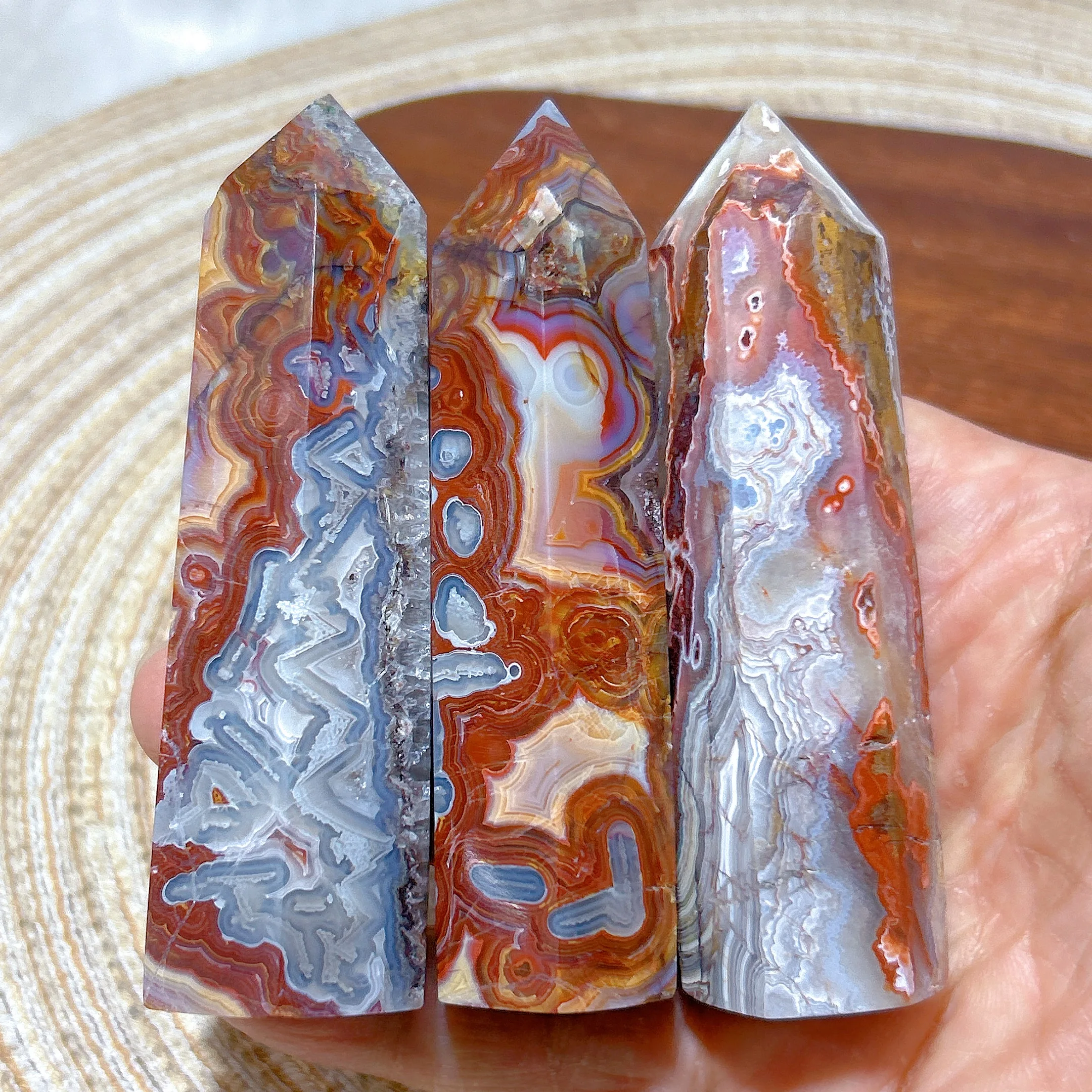 

Healing Natural Crystals Mexico Agate Druzy Tower Point Home Decorations High Quality Painting Room Decor Energy Mineral Gift