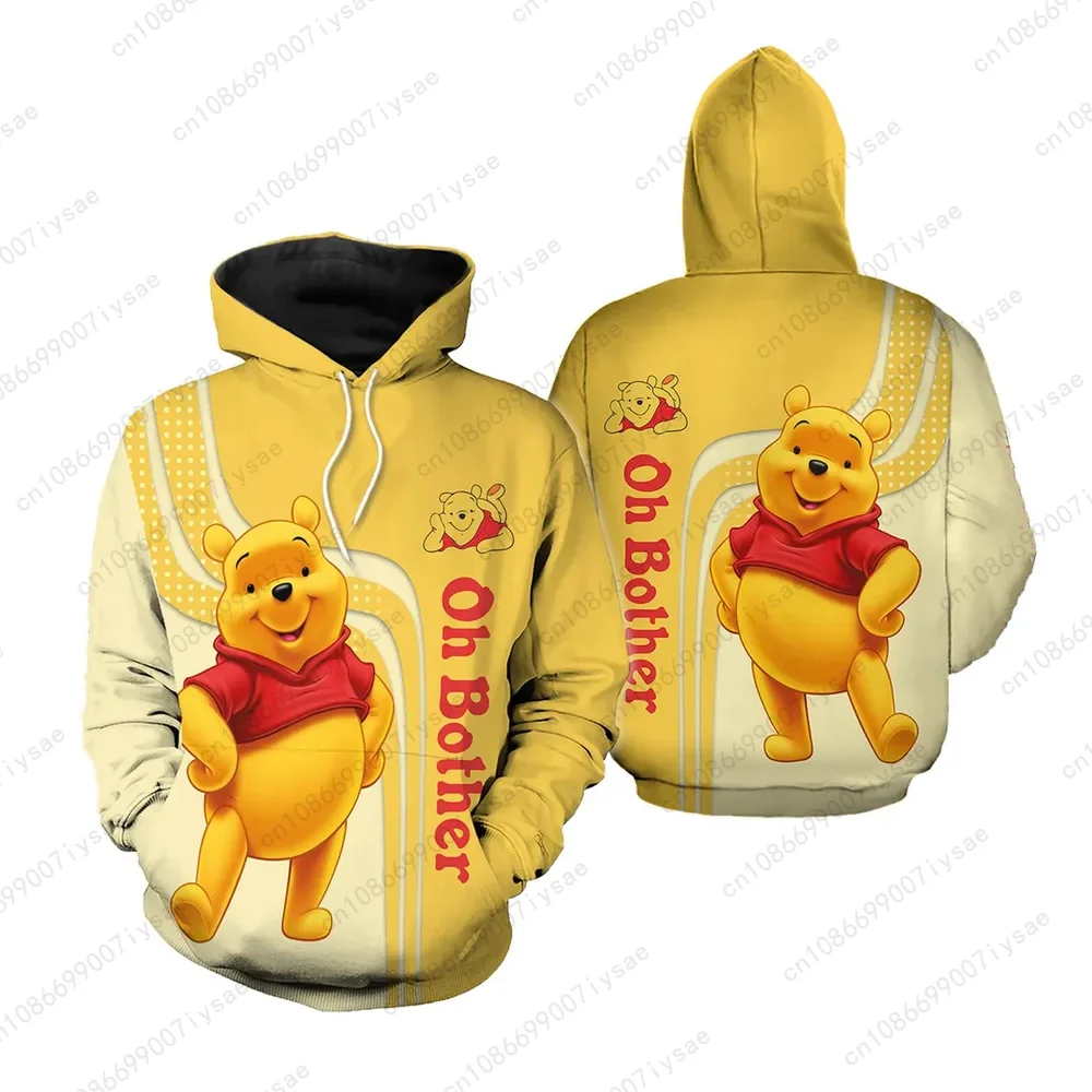 2024 Men Women 3d Disney Christmas Pooh Winnie Sweatshirt Youth Child Oversized Causal Loose Halloween Hoodie Winnie Hooded Top